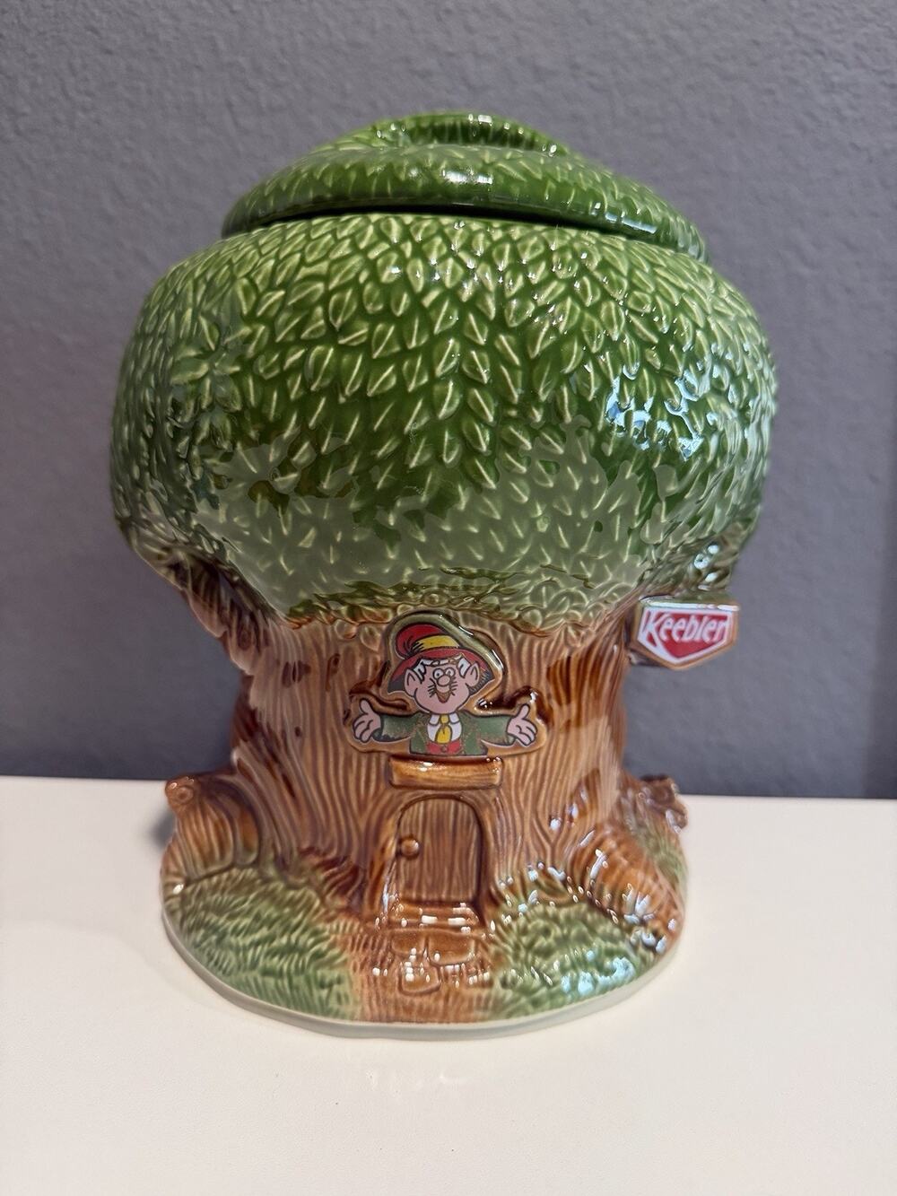 Cookie Jar Keebler Co. 1981 Ceramic Elf Woodsy Tree Factory Vintage McCoy